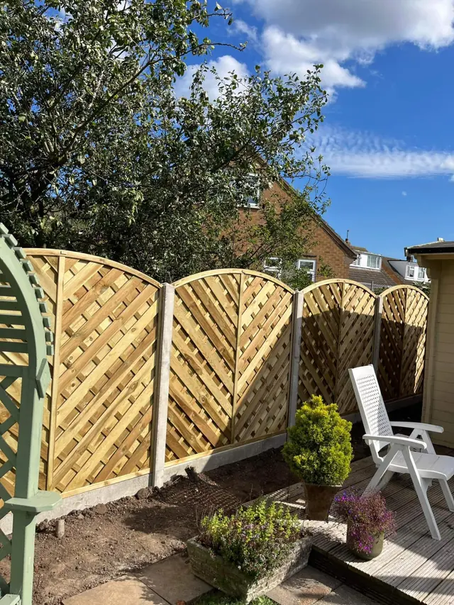 Decorative lattice-top fencing