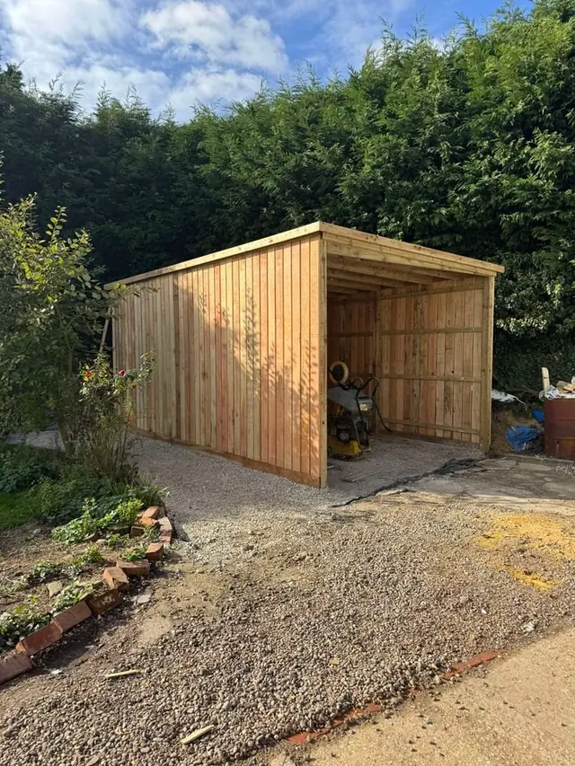 Timber carport-style store
