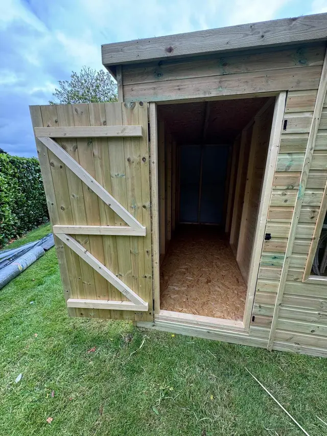 Shed with the door open