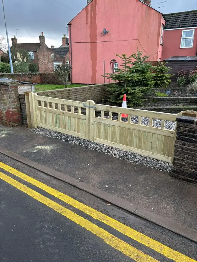 Front boundary fence with picket top